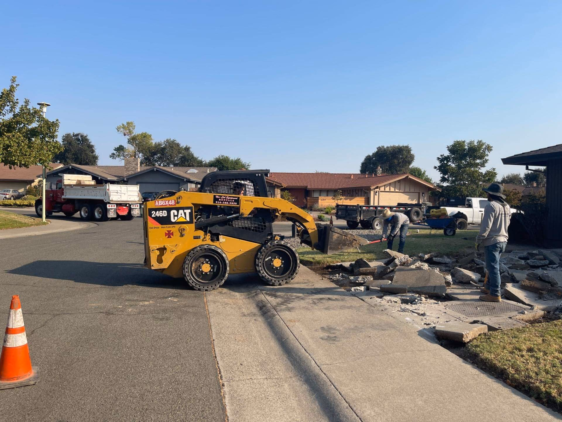 Digging & Grading project by CA Pro Concrete in Sacramento