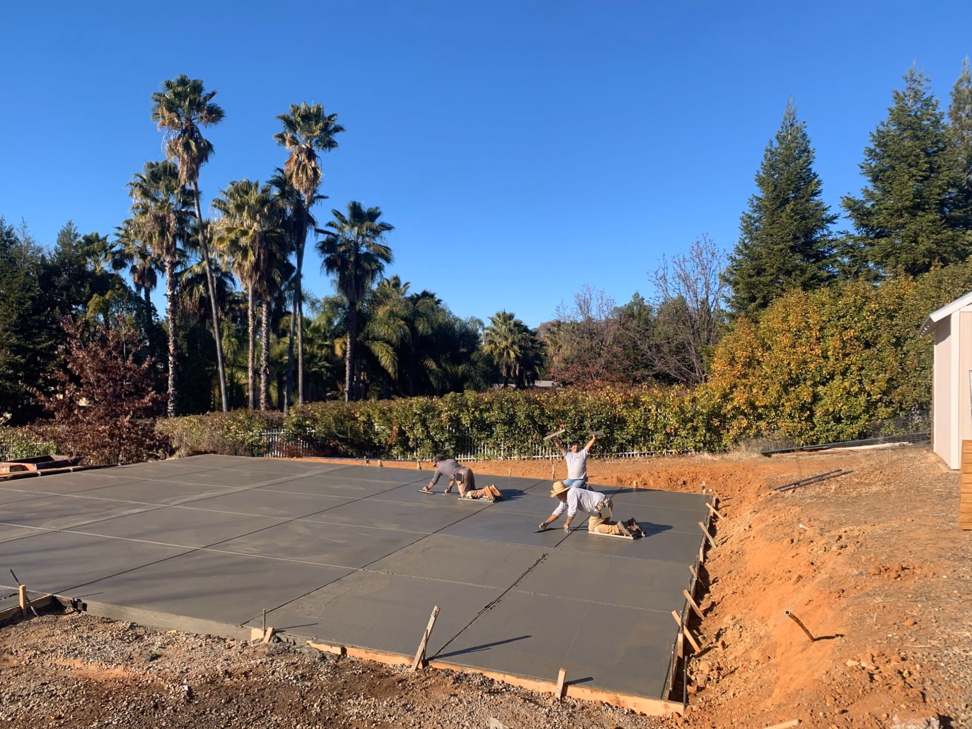 Poured concrete pad by CA Pro Concrete, Sacramento CA