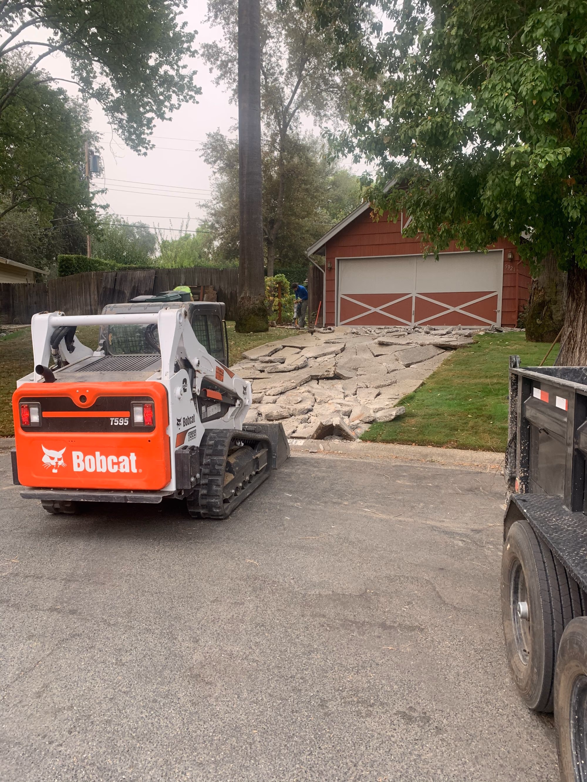 Subgrade cut and compacted in Sacramento County