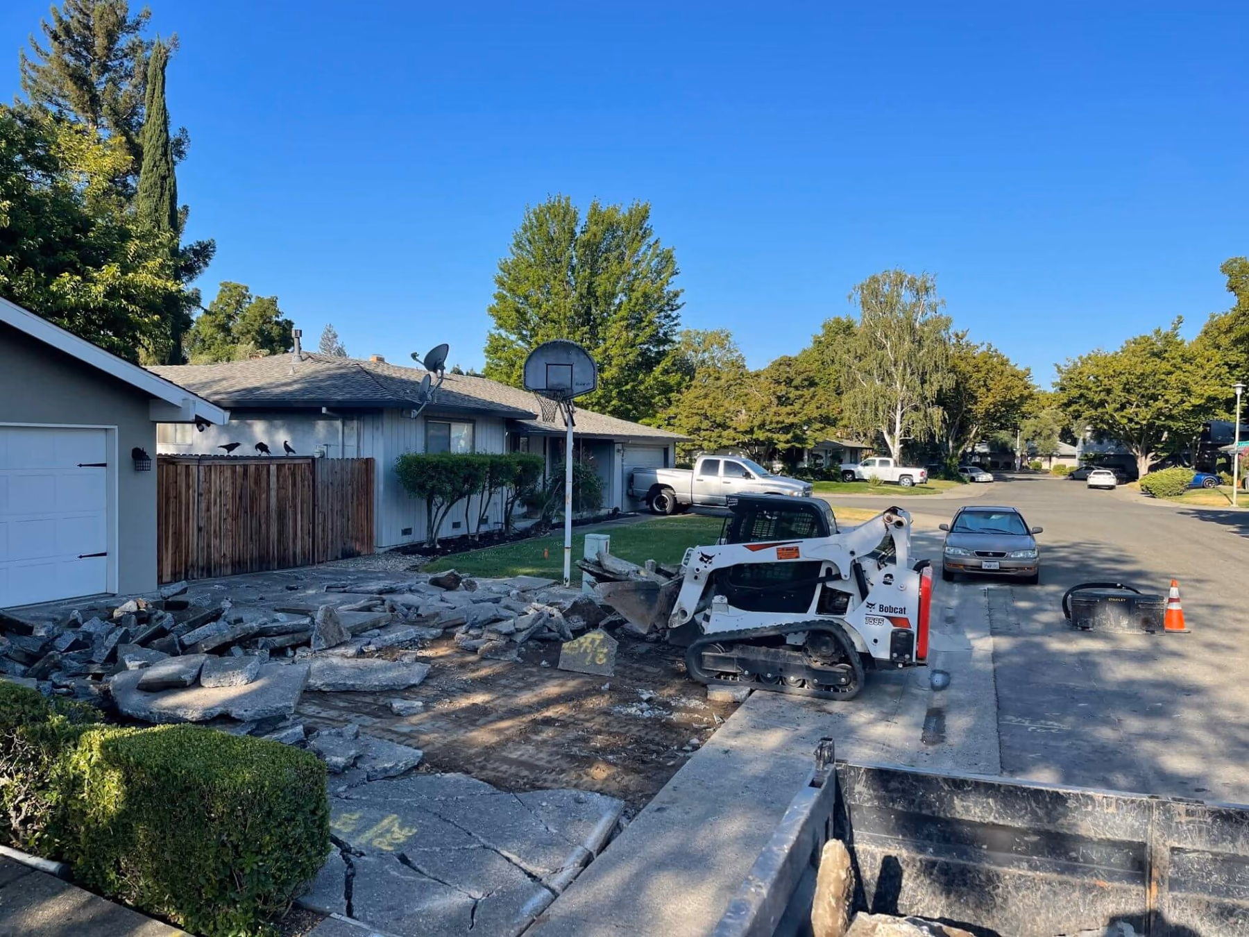 Concrete demolition and removal by CA Pro Concrete
