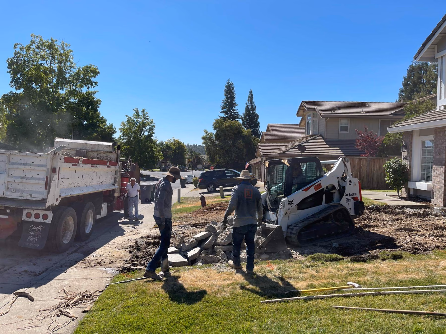 Concrete demolition and removal by CA Pro Concrete