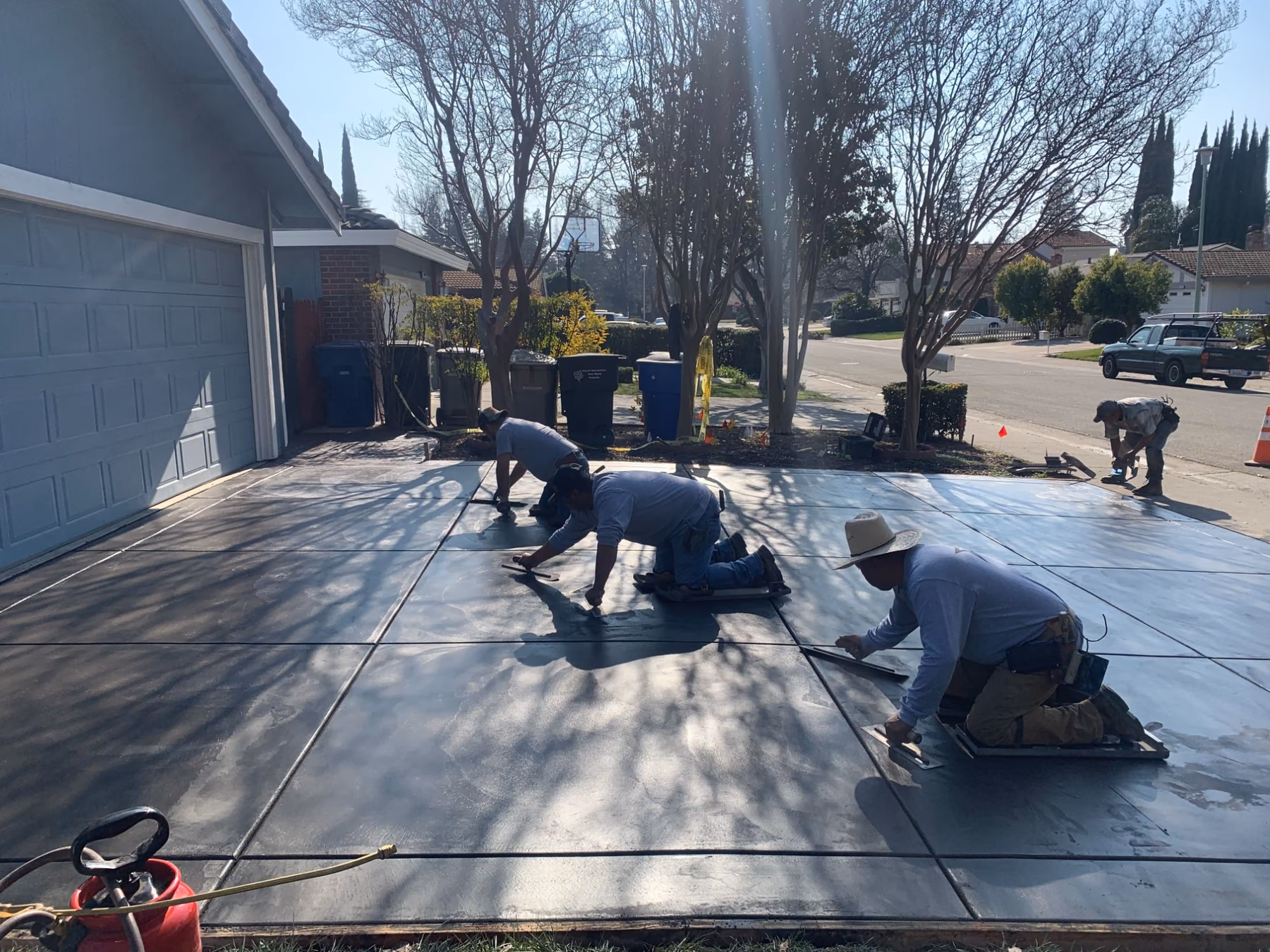 Concrete driveway installed by CA Pro Concrete
