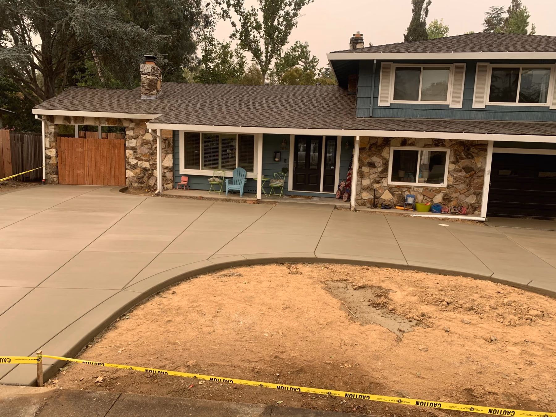 Concrete driveway installed by CA Pro Concrete
