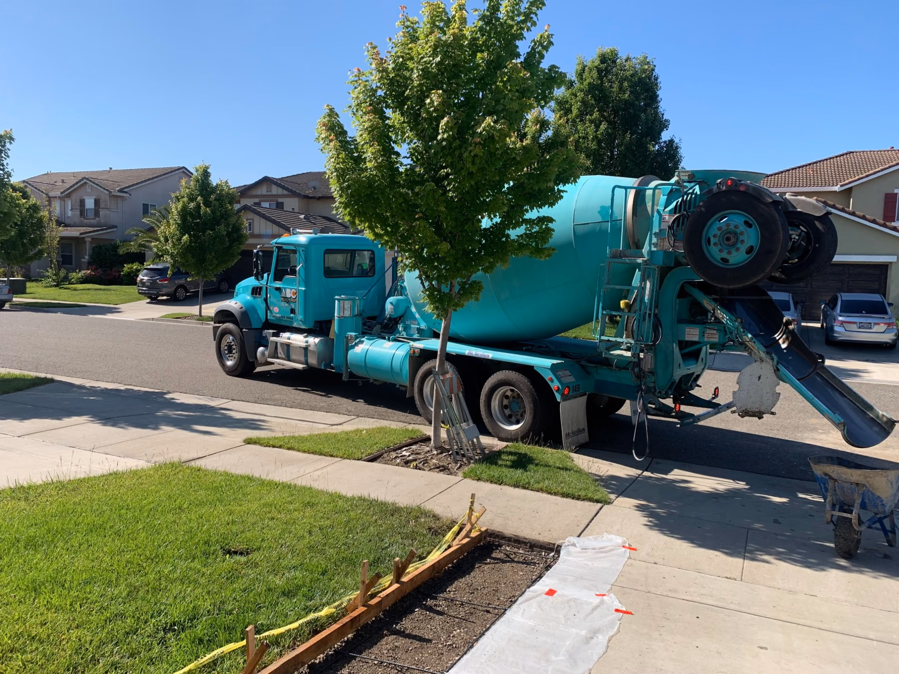Concrete driveway installed by CA Pro Concrete