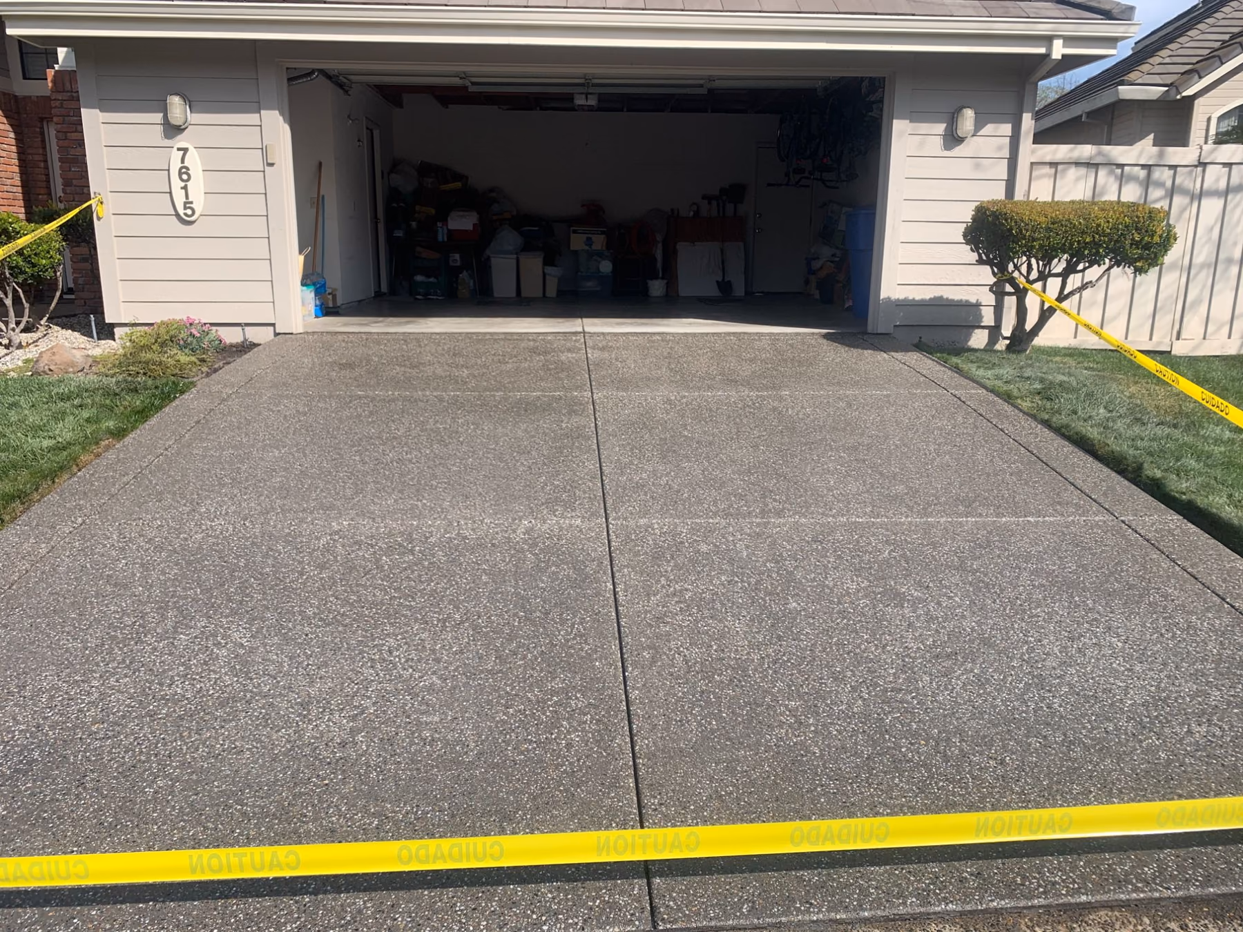 Concrete driveway installed by CA Pro Concrete