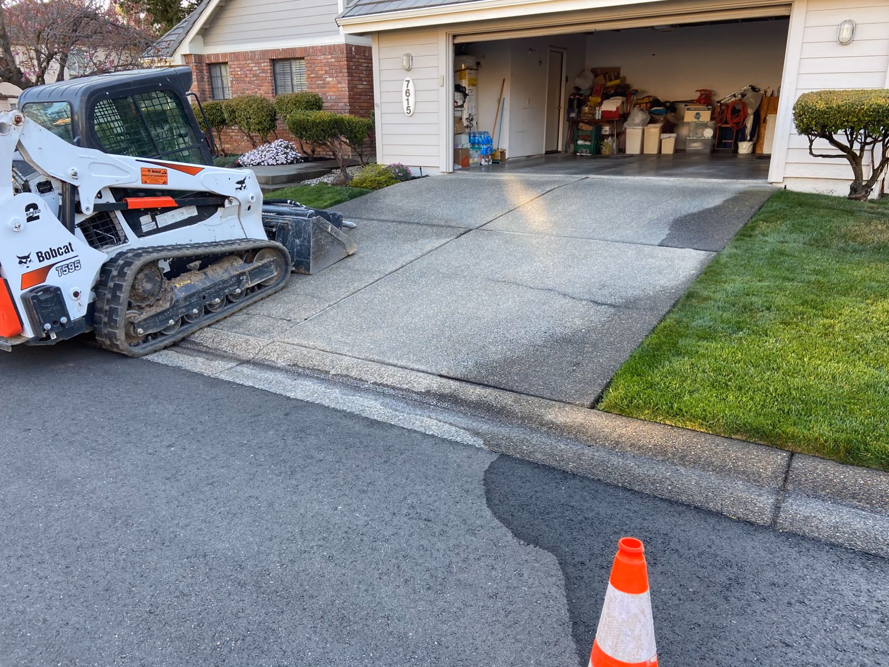 Concrete driveway installed by CA Pro Concrete
