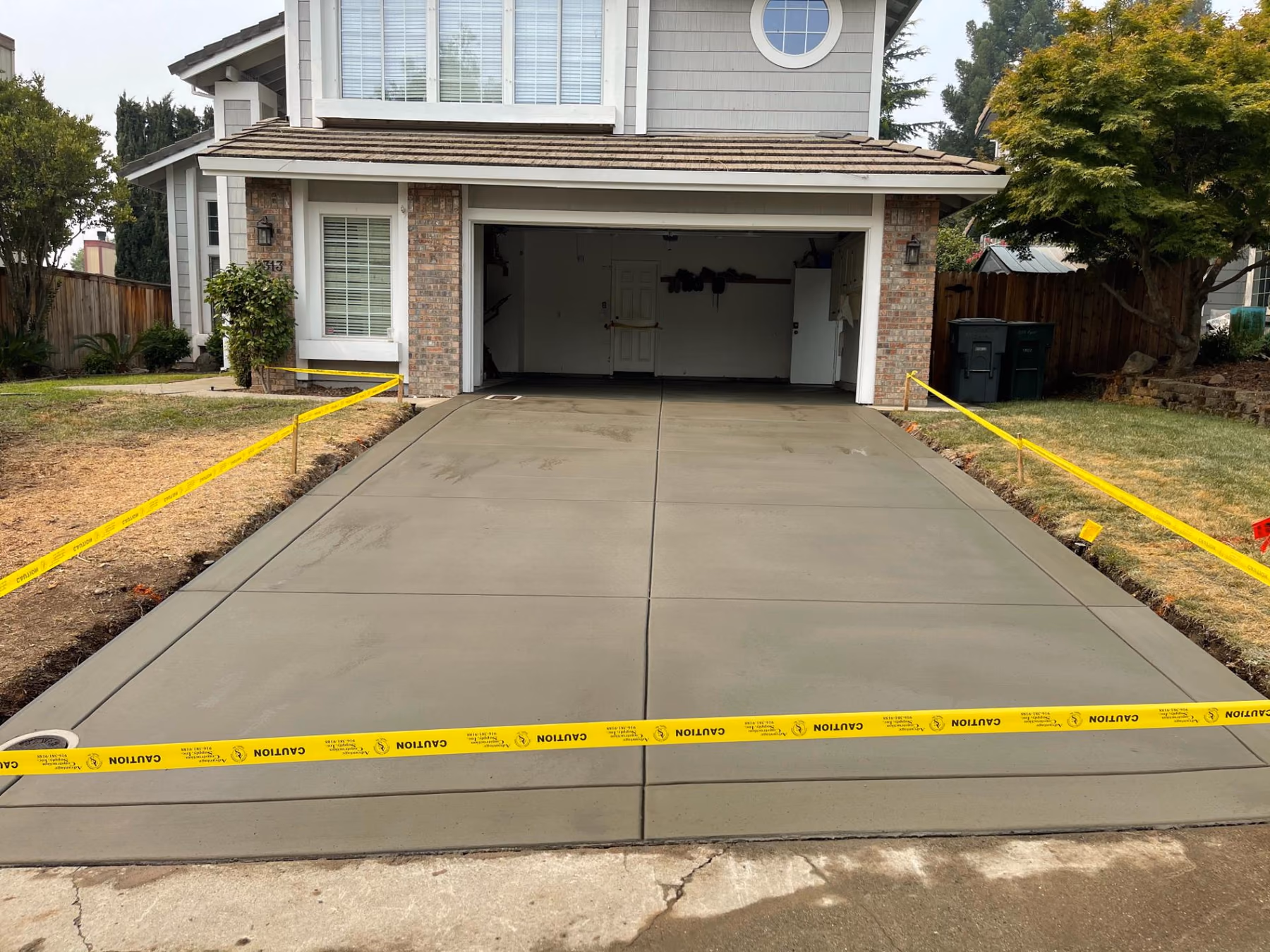 Concrete driveway installed by CA Pro Concrete