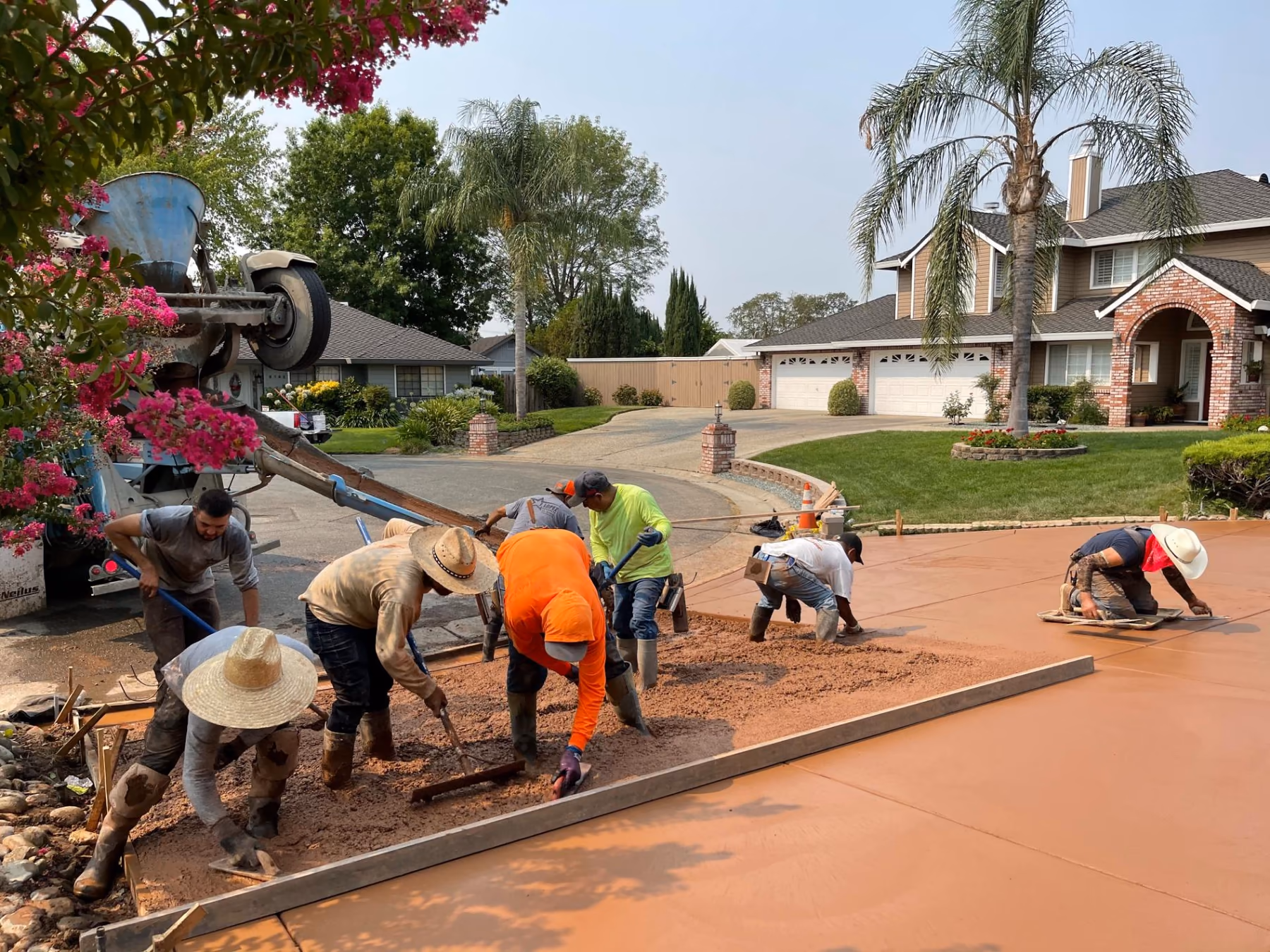 Concrete driveway installed by CA Pro Concrete