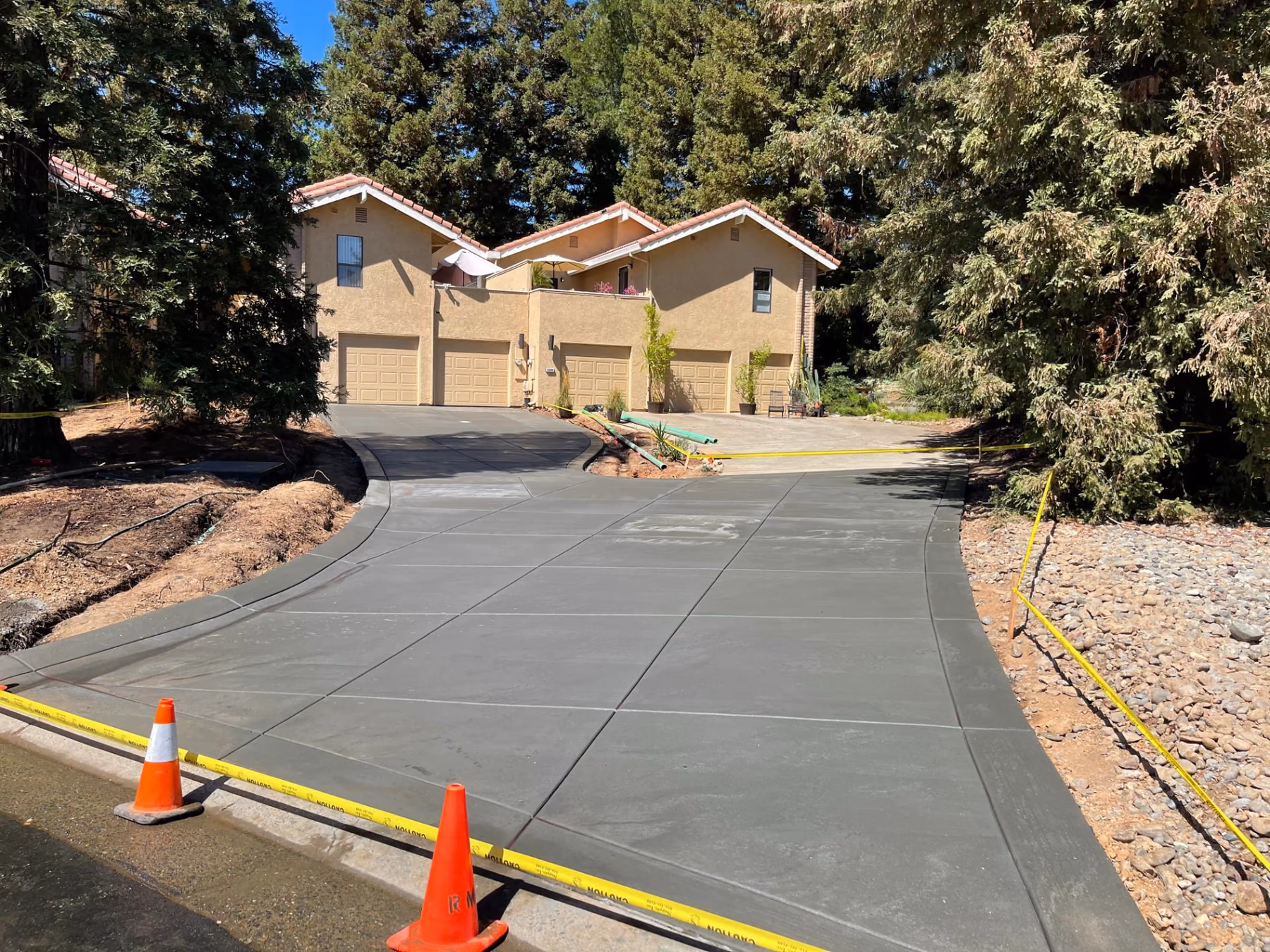 Concrete driveway installed by CA Pro Concrete