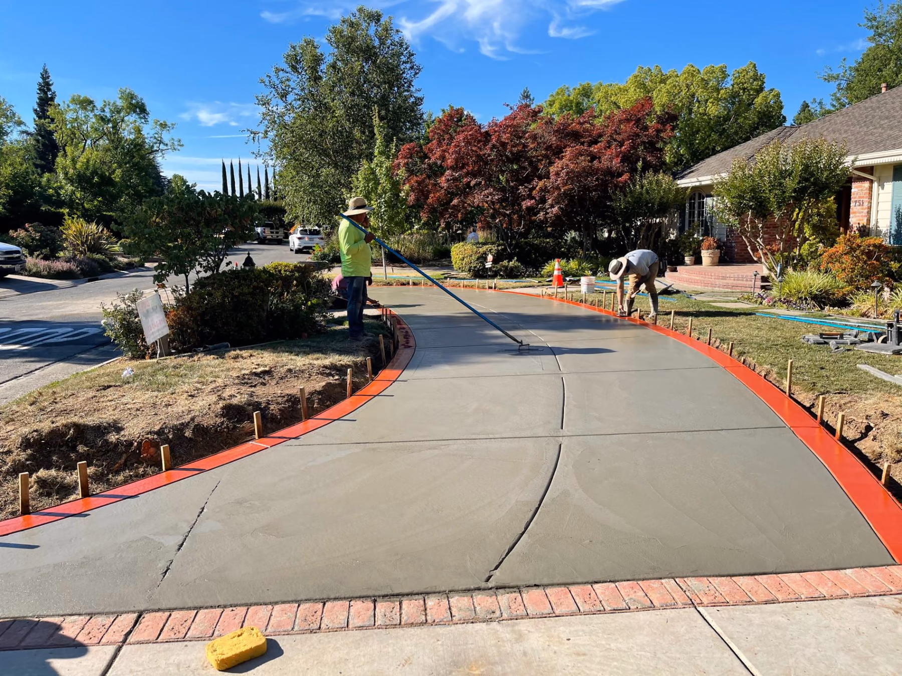Concrete driveway installed by CA Pro Concrete