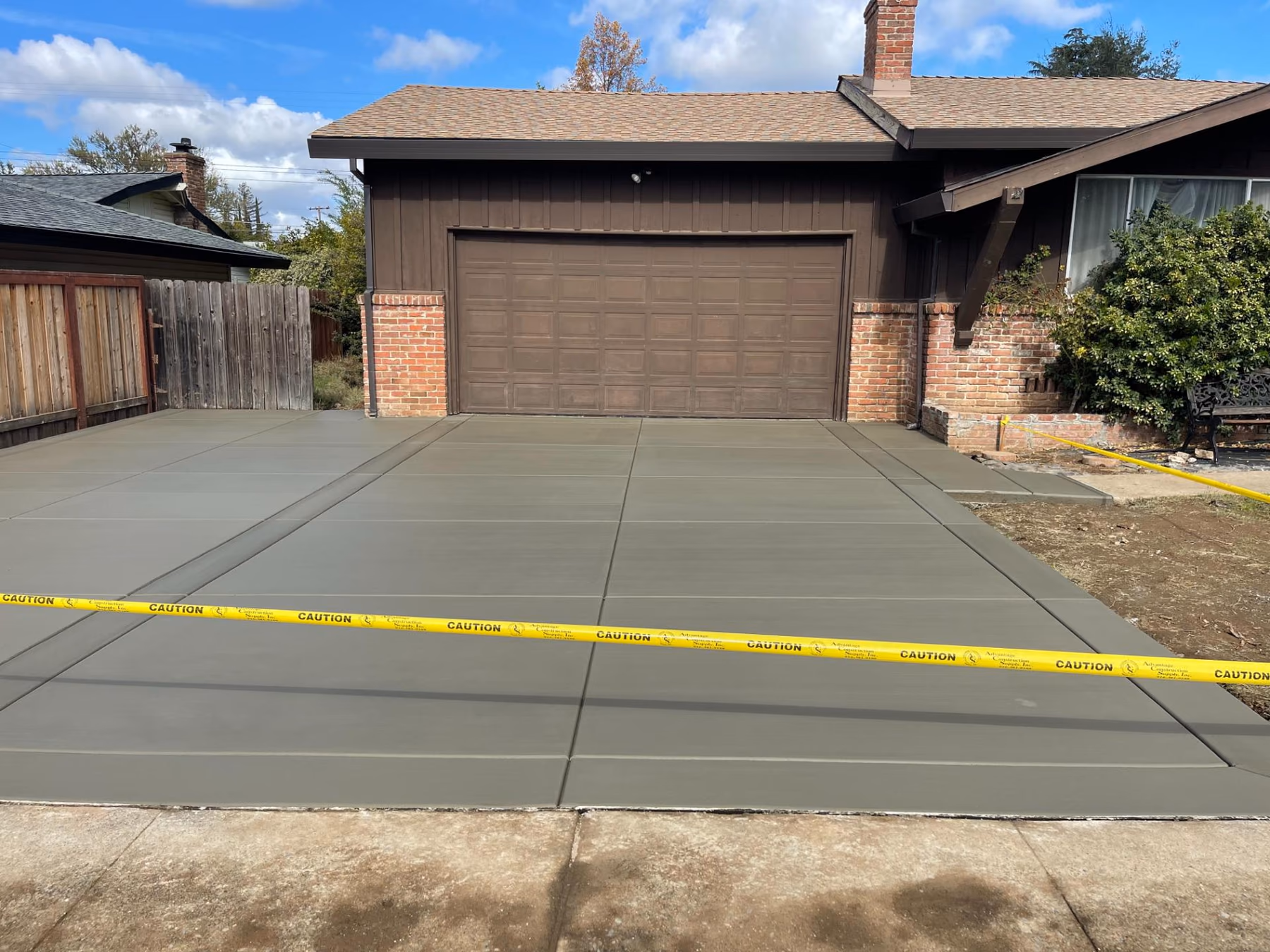 Concrete driveway installed by CA Pro Concrete