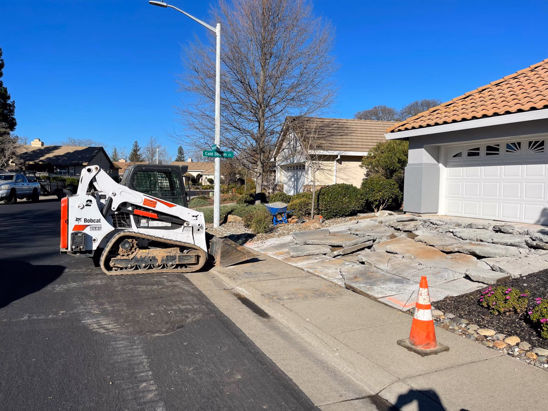 Concrete driveway installed by CA Pro Concrete