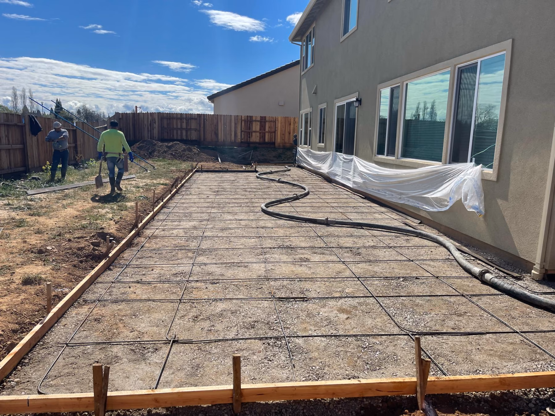 Concrete driveway installed by CA Pro Concrete