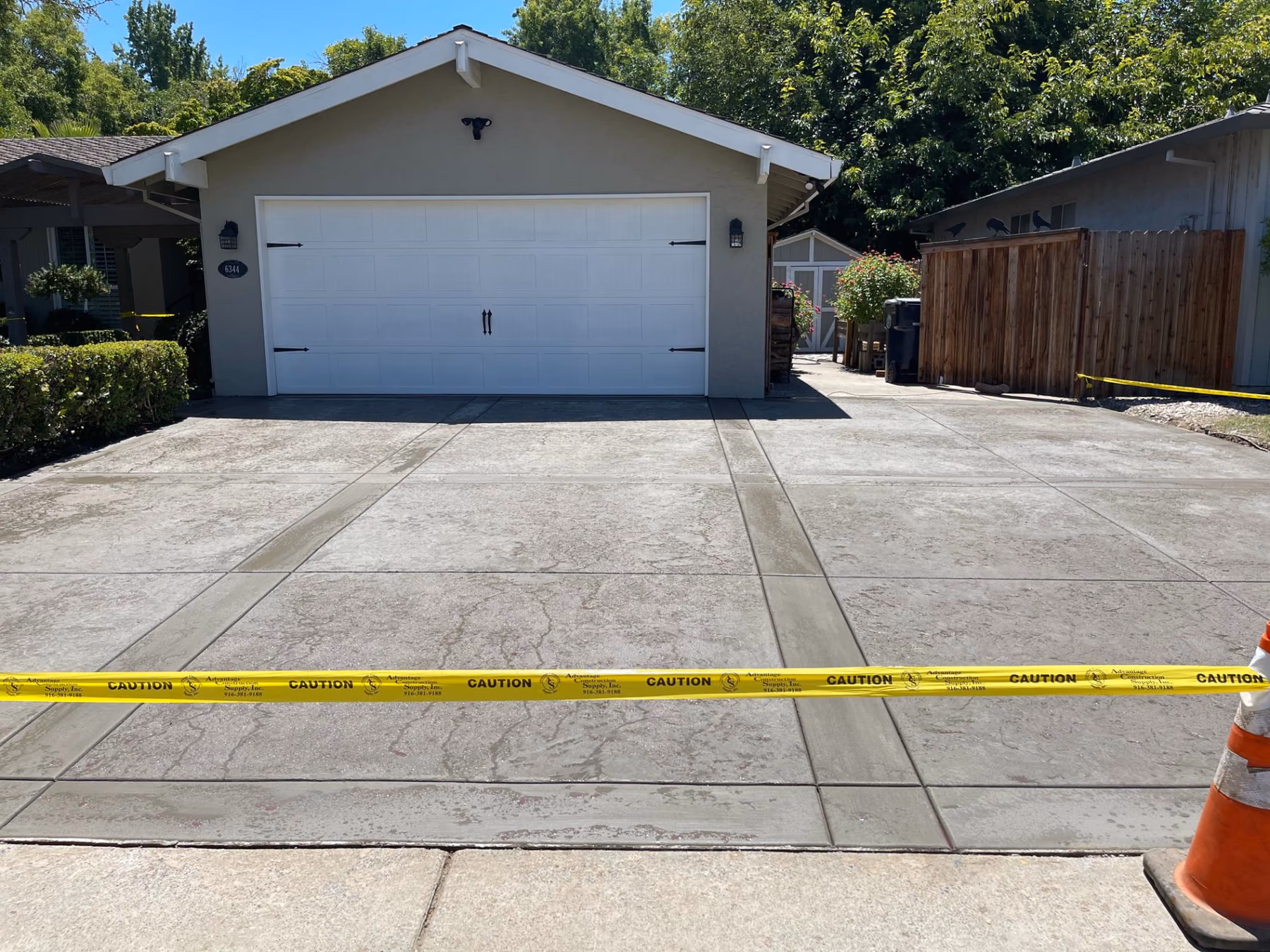 Concrete driveway installed by CA Pro Concrete