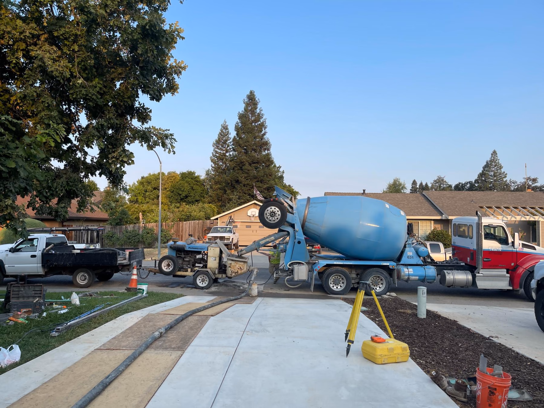 Concrete driveway installed by CA Pro Concrete