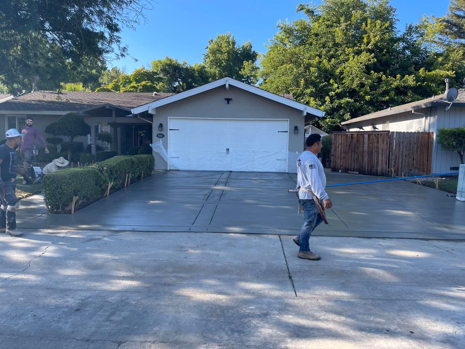 Concrete driveway installed by CA Pro Concrete