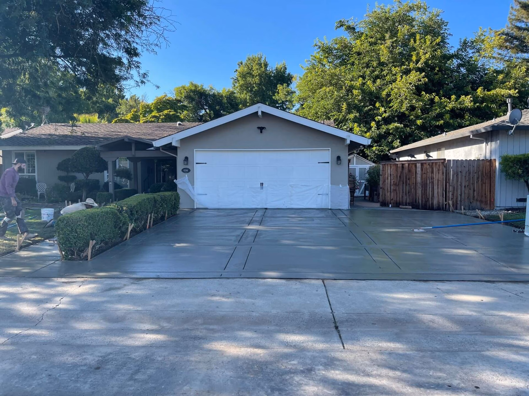 Concrete driveway installed by CA Pro Concrete