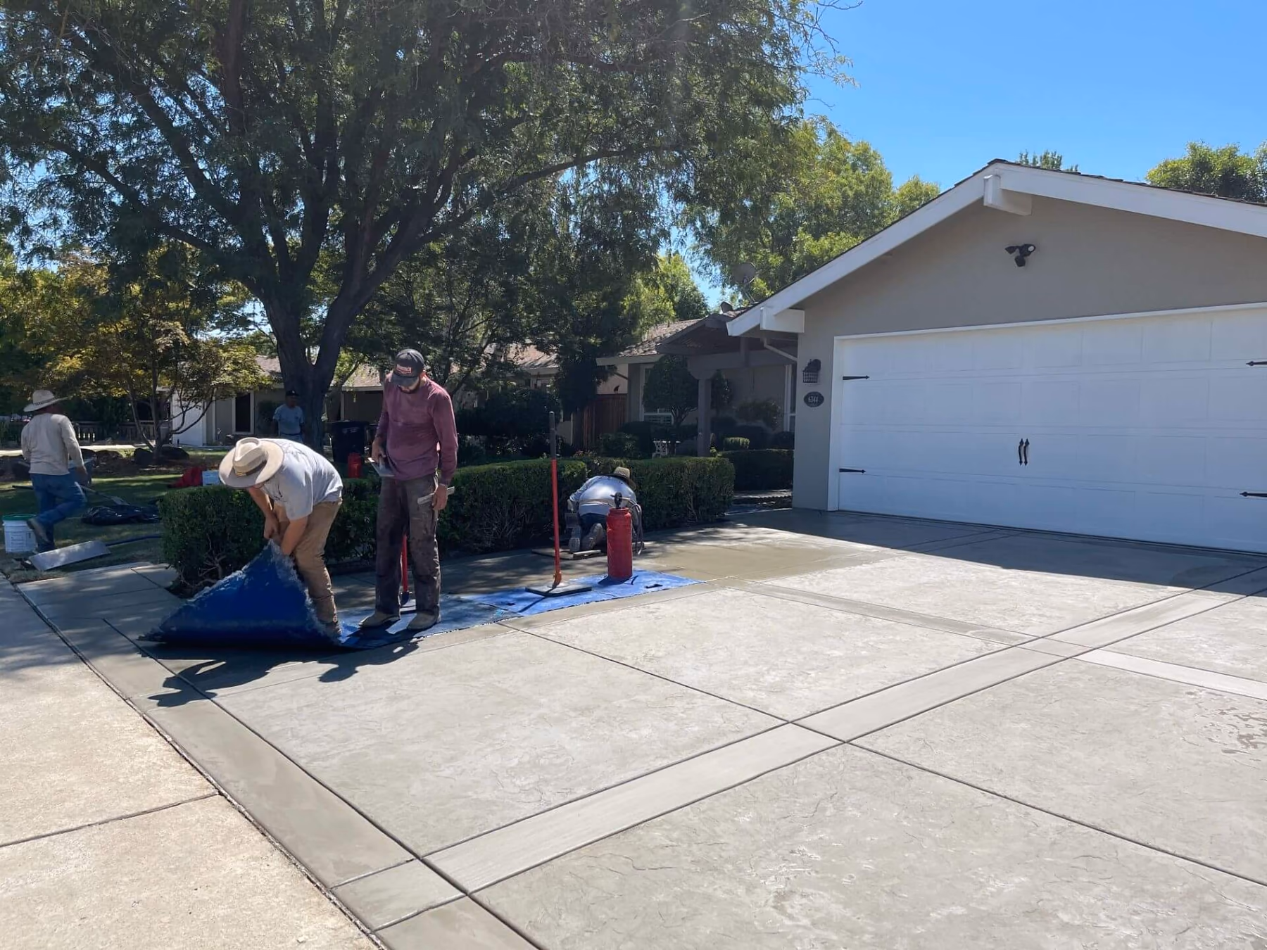 Concrete driveway installed by CA Pro Concrete