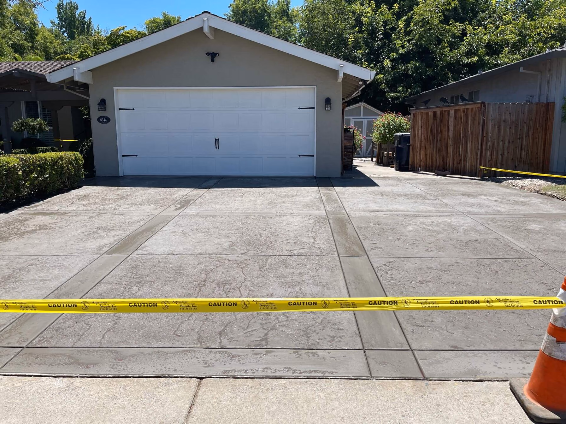 Concrete driveway installed by CA Pro Concrete