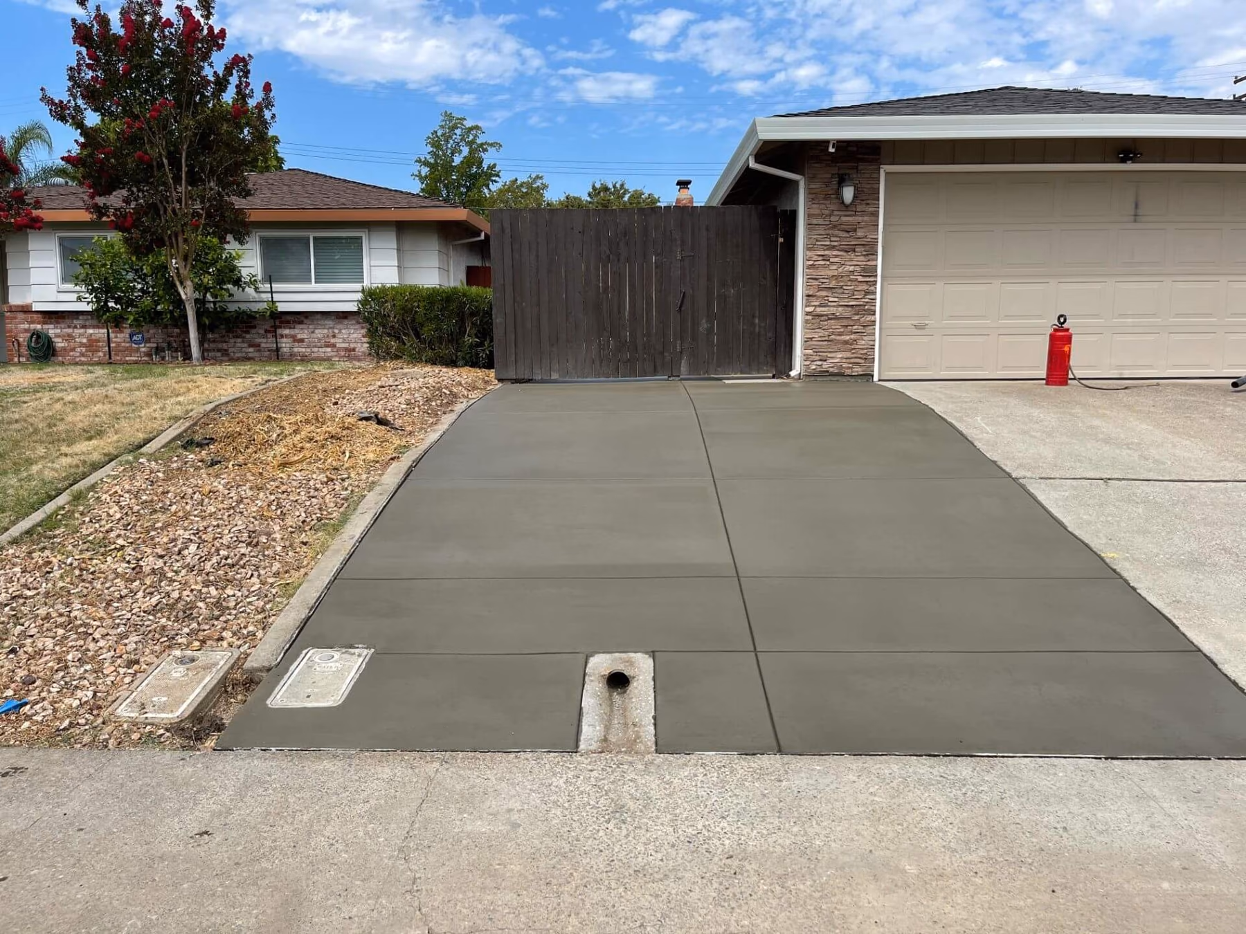 Concrete driveway installed by CA Pro Concrete