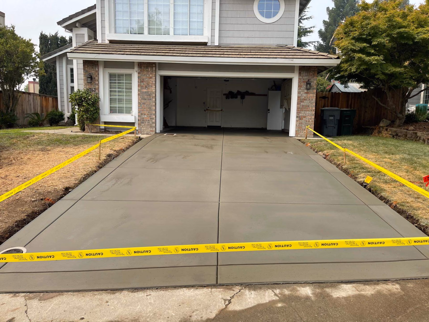 Concrete driveway installed by CA Pro Concrete