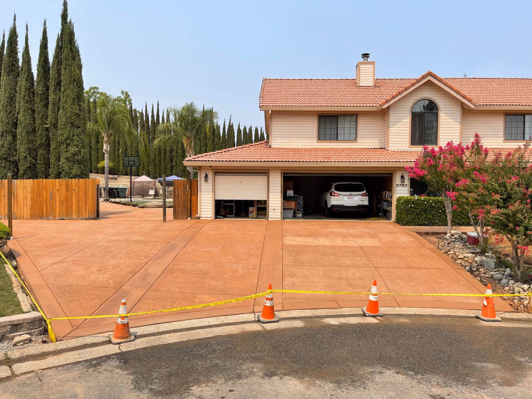 Concrete driveway installed by CA Pro Concrete
