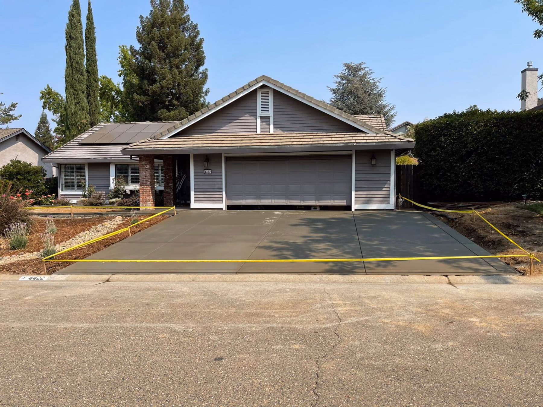 Concrete driveway installed by CA Pro Concrete