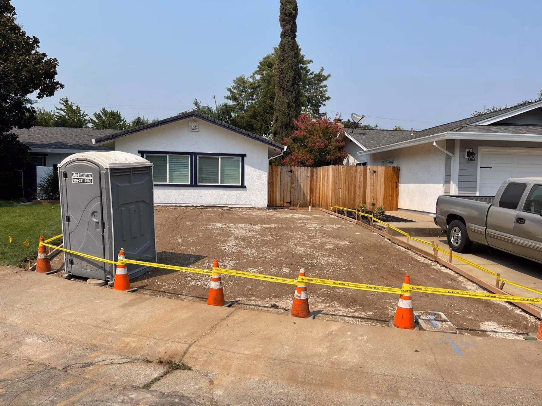 Concrete driveway installed by CA Pro Concrete