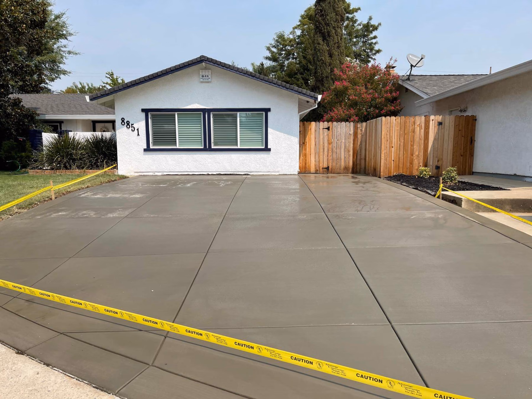 Concrete driveway installed by CA Pro Concrete