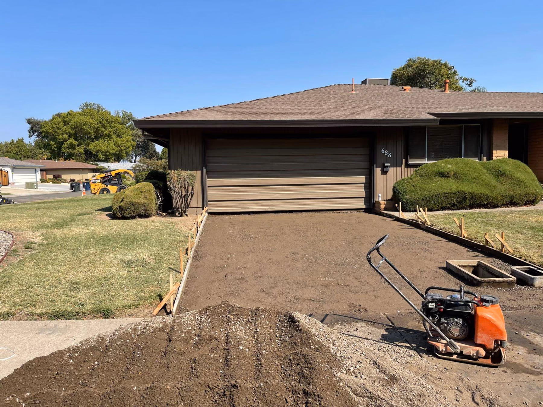 Concrete driveway installed by CA Pro Concrete