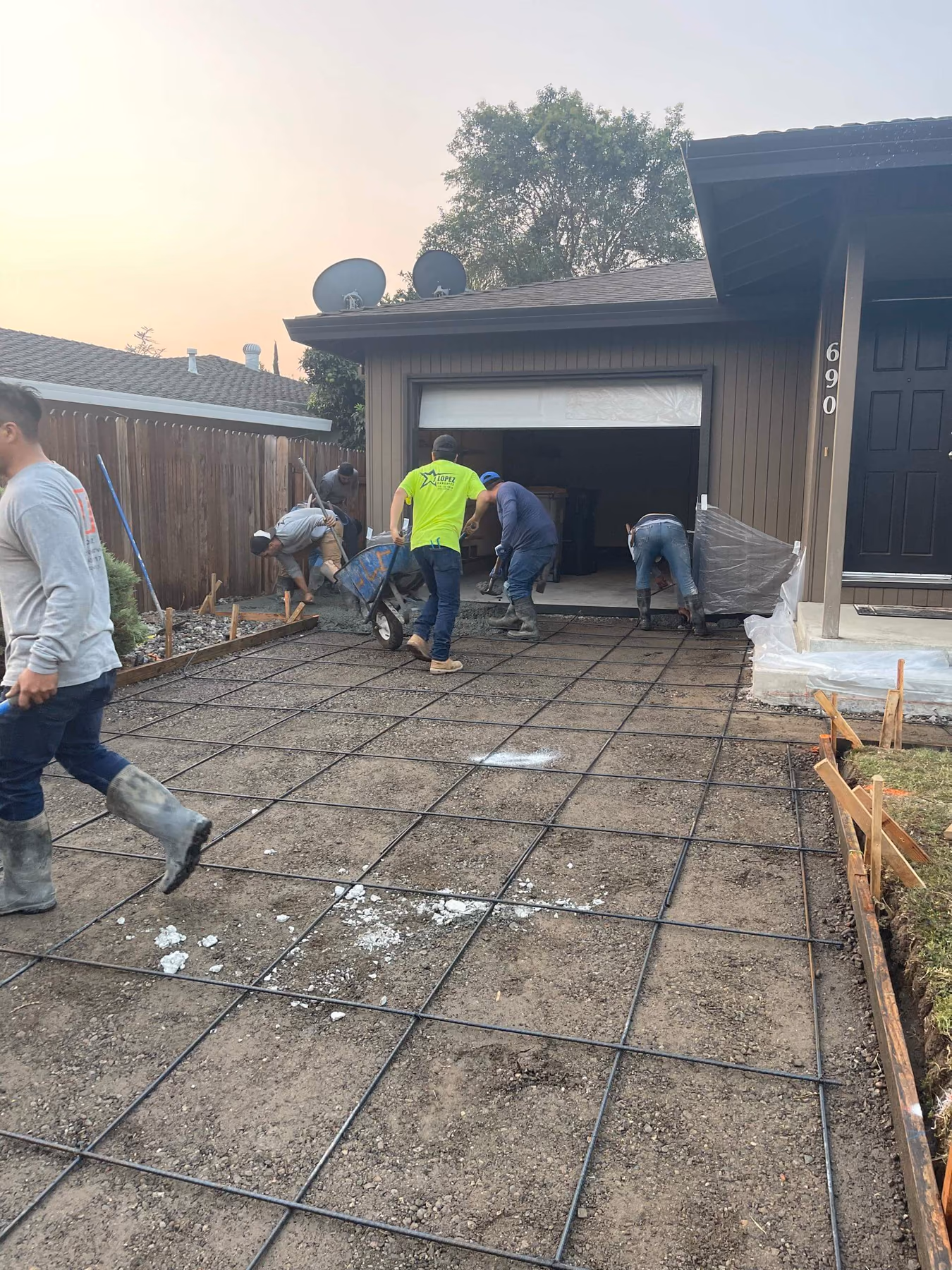 Concrete driveway installed by CA Pro Concrete