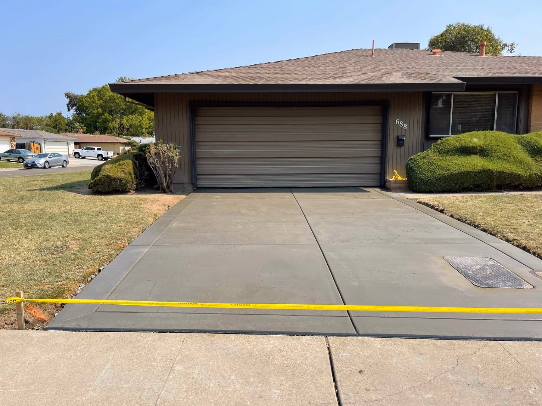 Concrete driveway installed by CA Pro Concrete