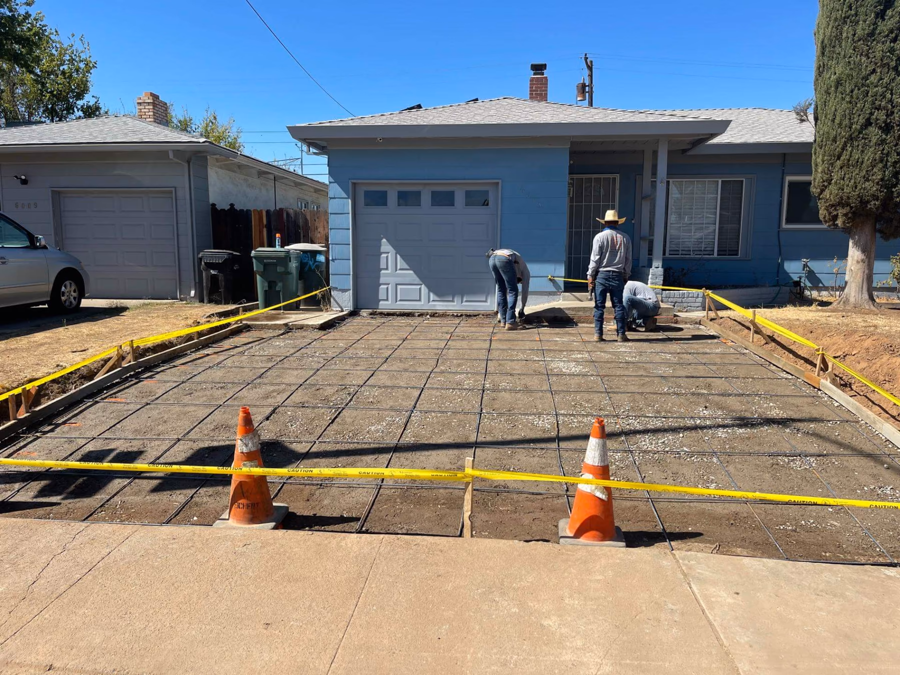 Concrete driveway installed by CA Pro Concrete