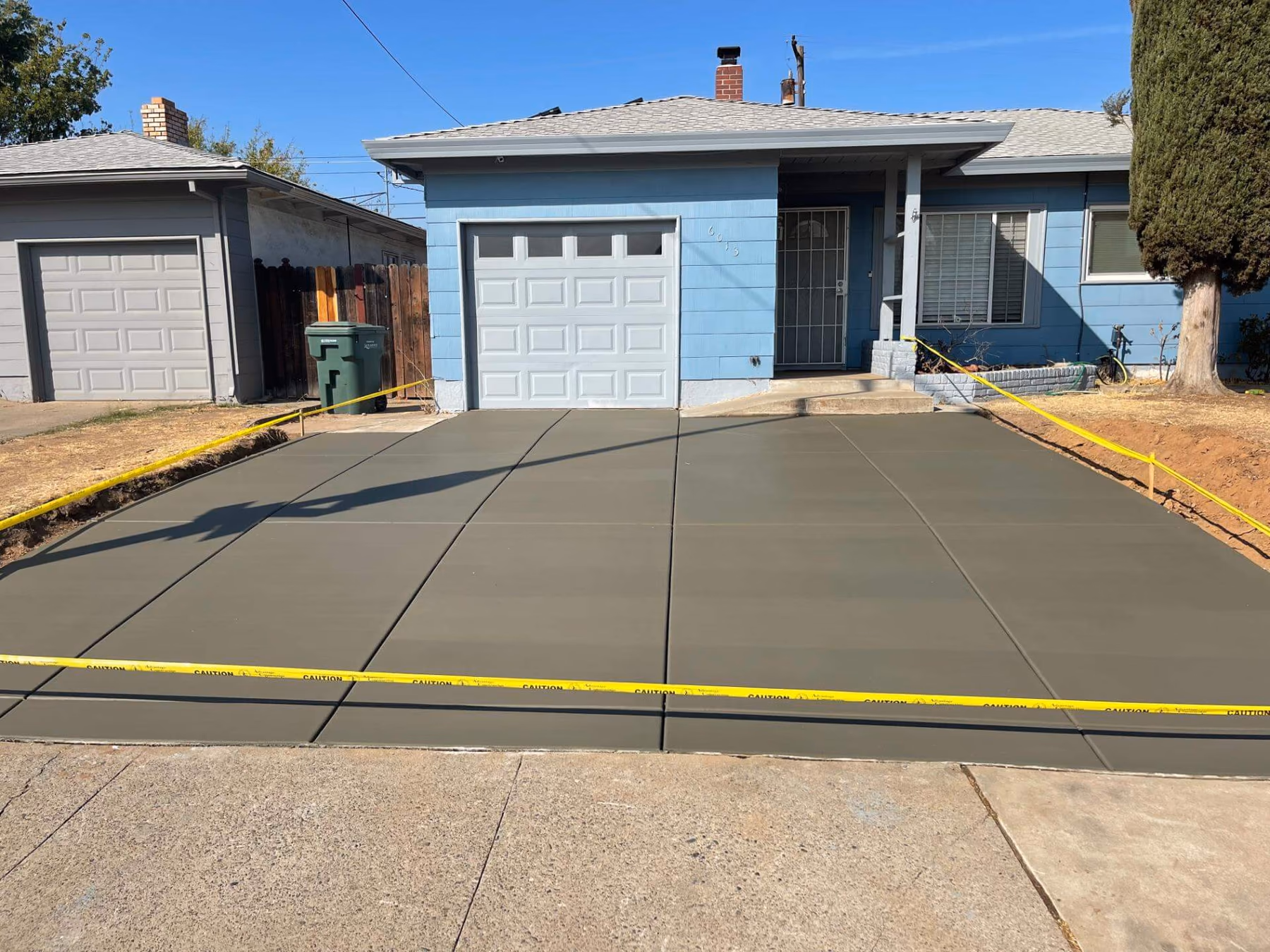 Concrete driveway installed by CA Pro Concrete