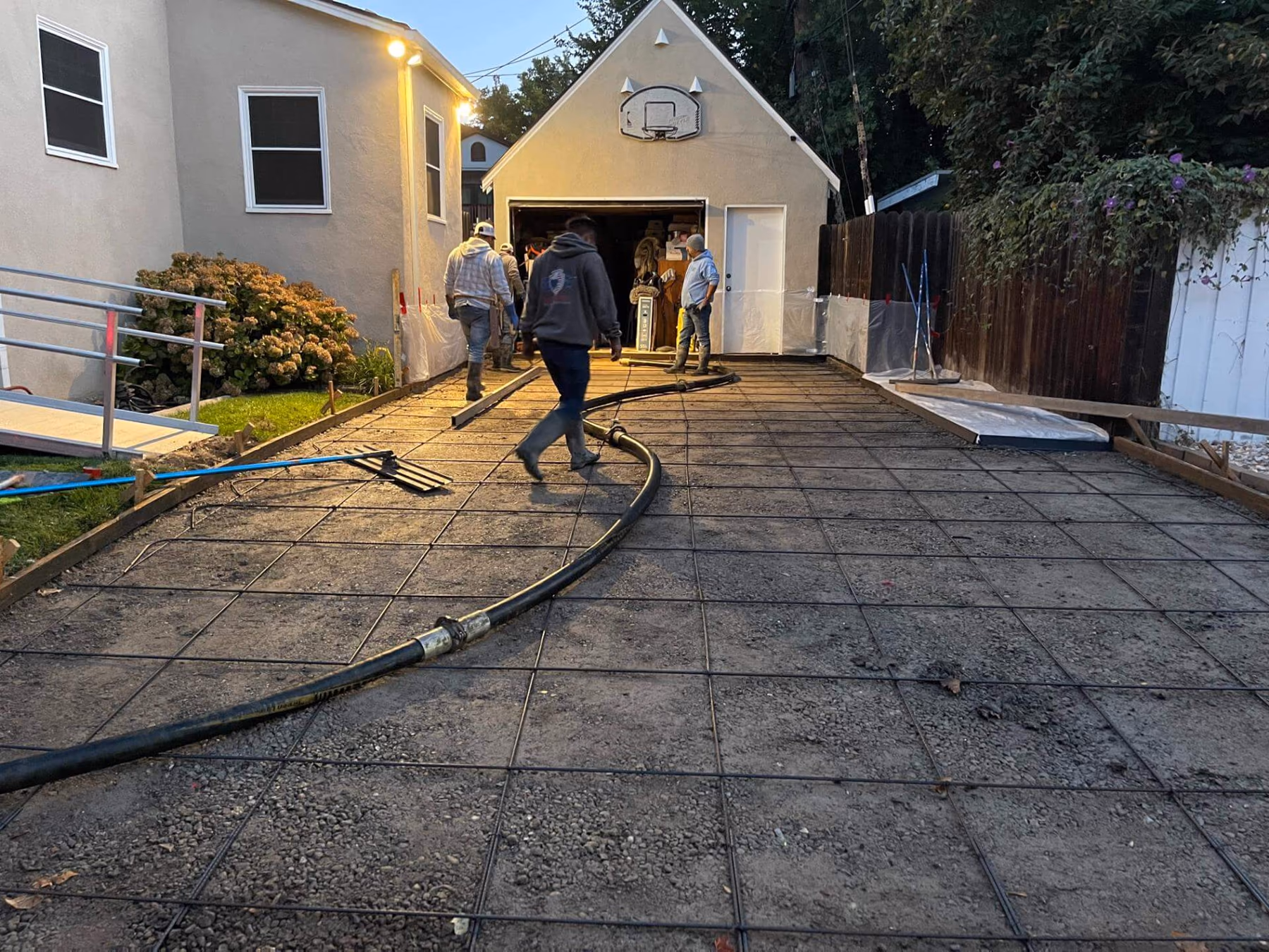 Concrete driveway installed by CA Pro Concrete
