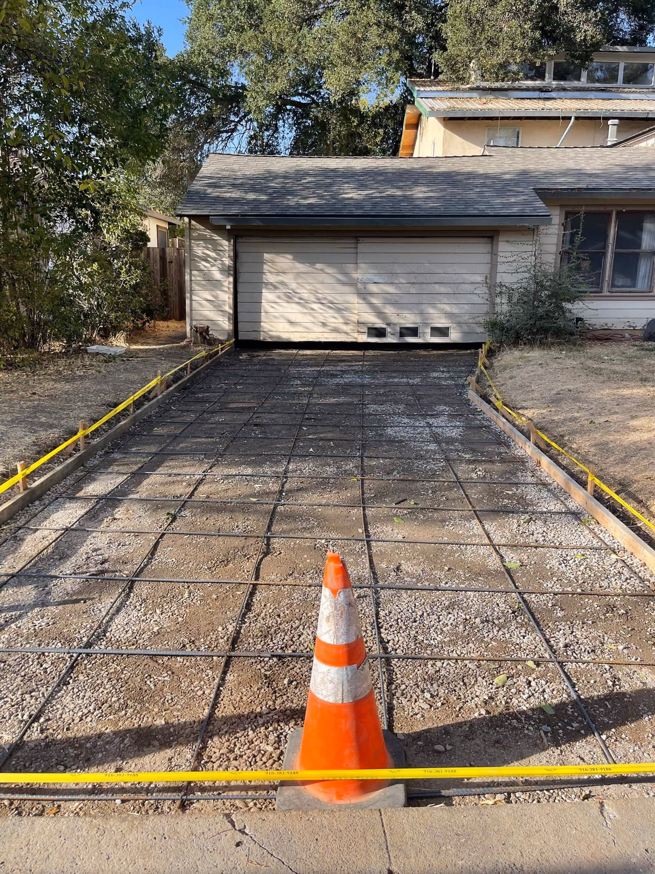 Concrete driveway installed by CA Pro Concrete