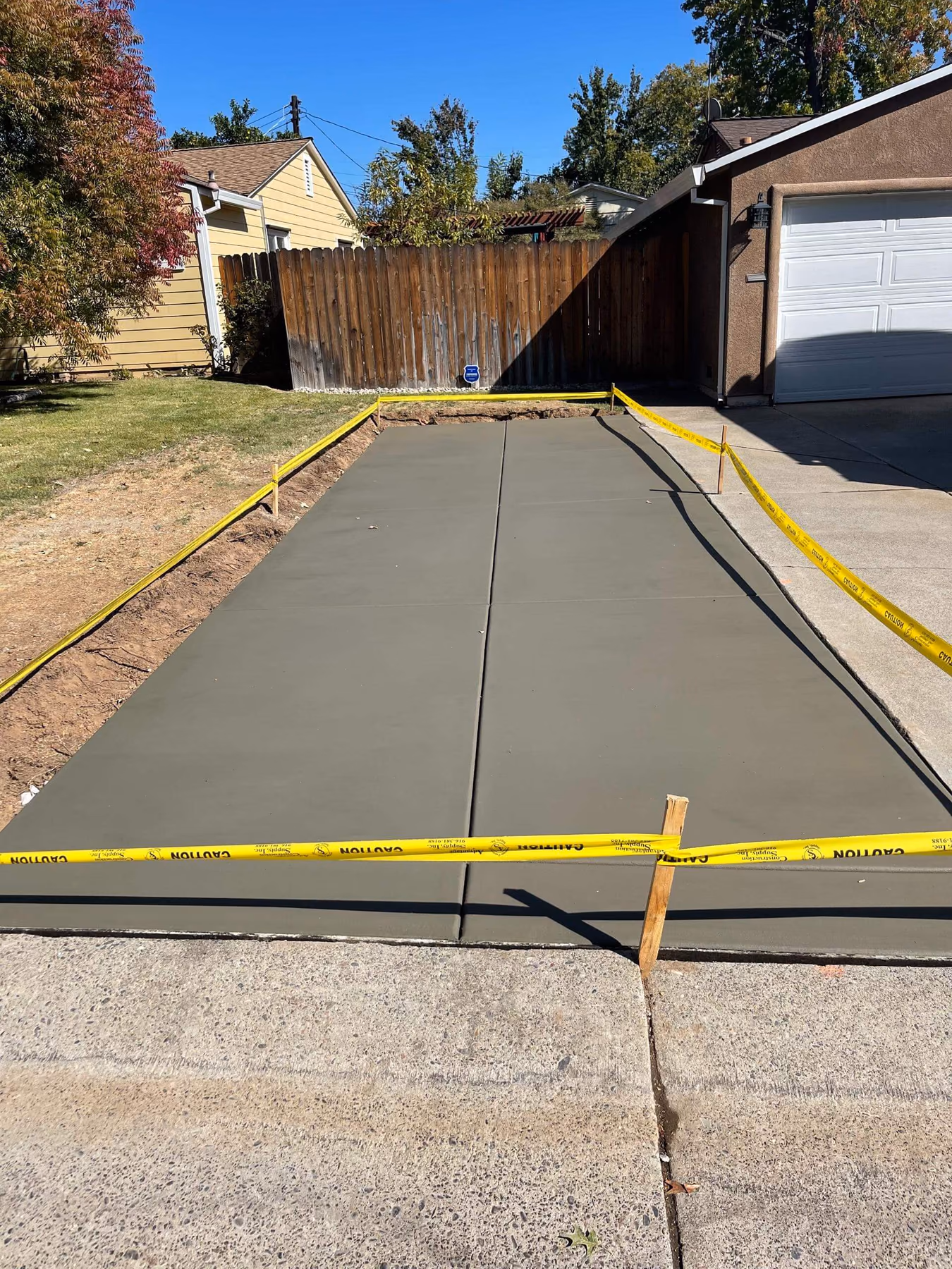 Concrete driveway installed by CA Pro Concrete
