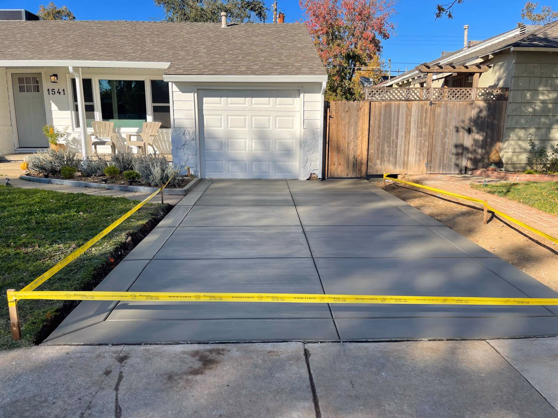 Concrete driveway installed by CA Pro Concrete