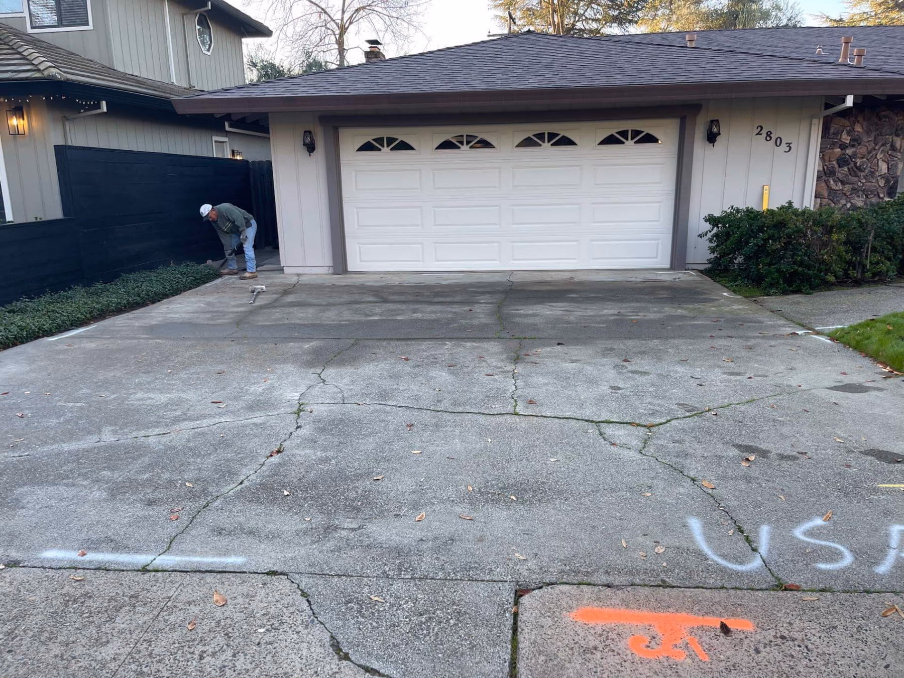 Concrete driveway installed by CA Pro Concrete