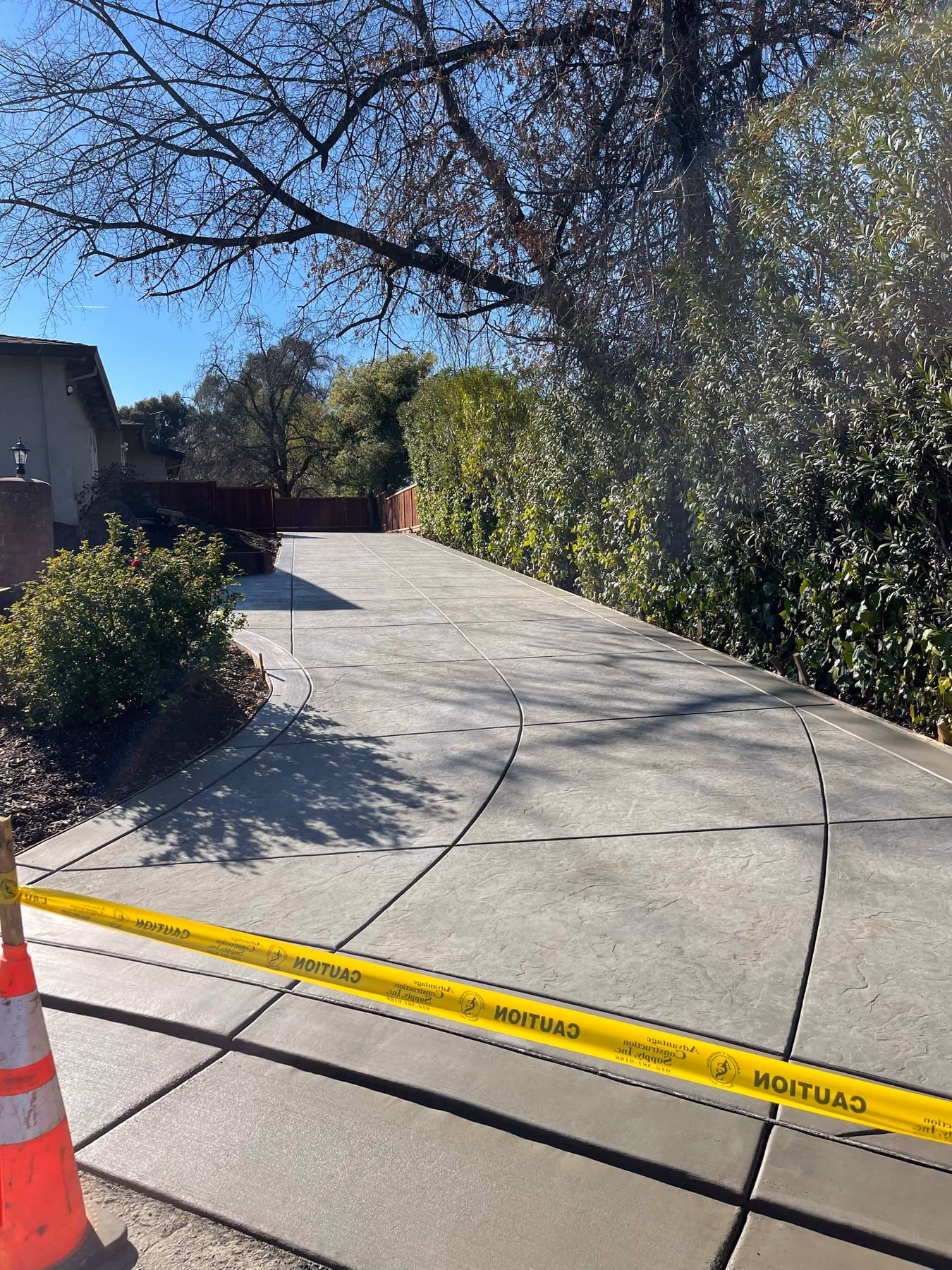 Concrete driveway installed by CA Pro Concrete