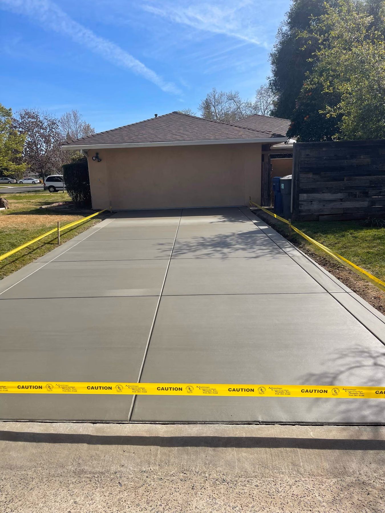 Concrete driveway installed by CA Pro Concrete