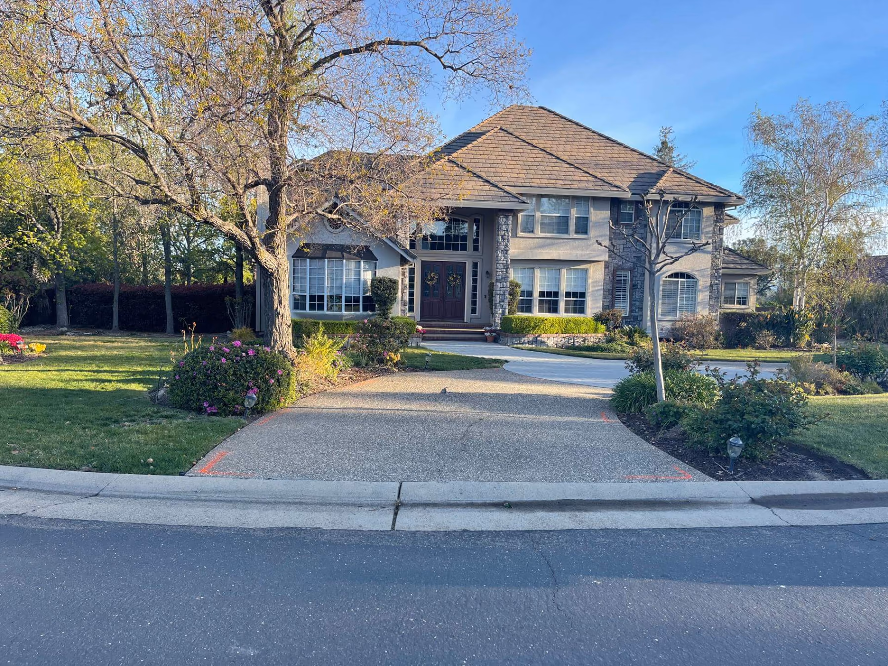 Concrete driveway installed by CA Pro Concrete