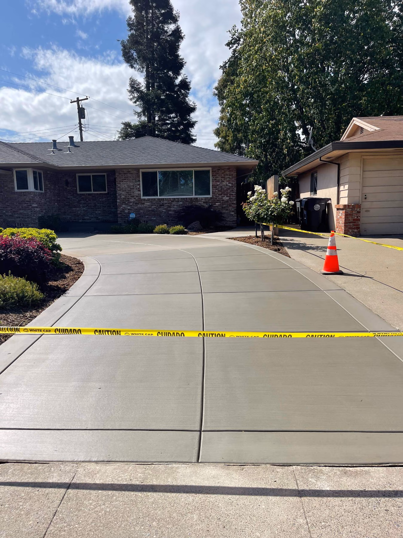 Concrete driveway installed by CA Pro Concrete