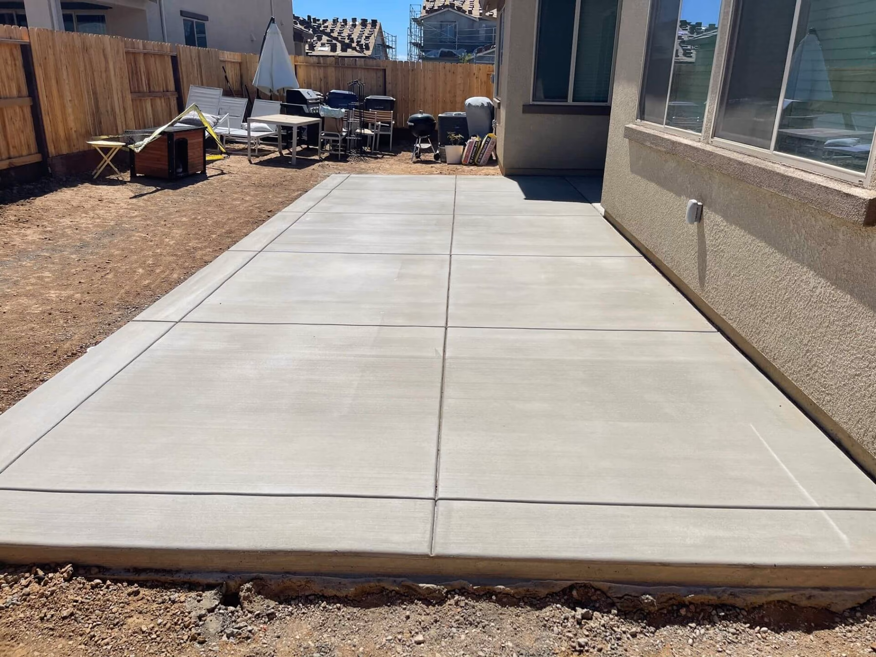 Concrete patio installed by CA Pro Concrete