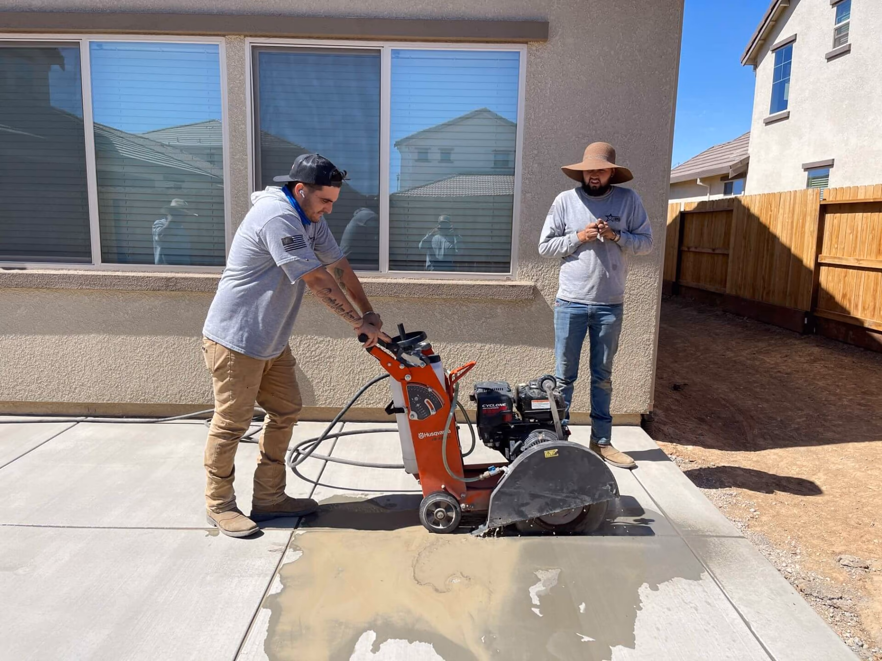 Concrete patio installed by CA Pro Concrete