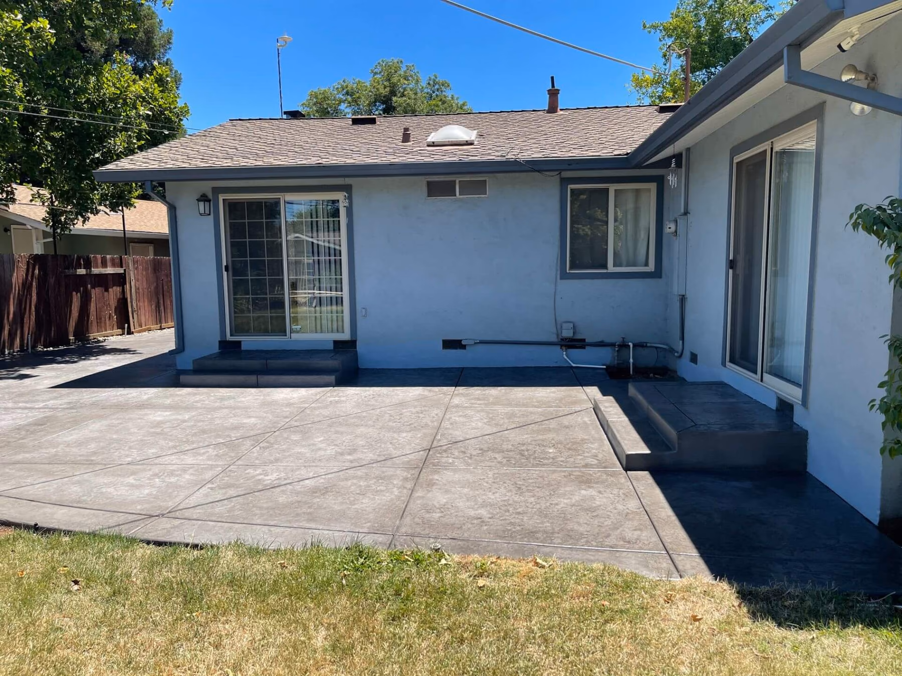 Concrete patio installed by CA Pro Concrete