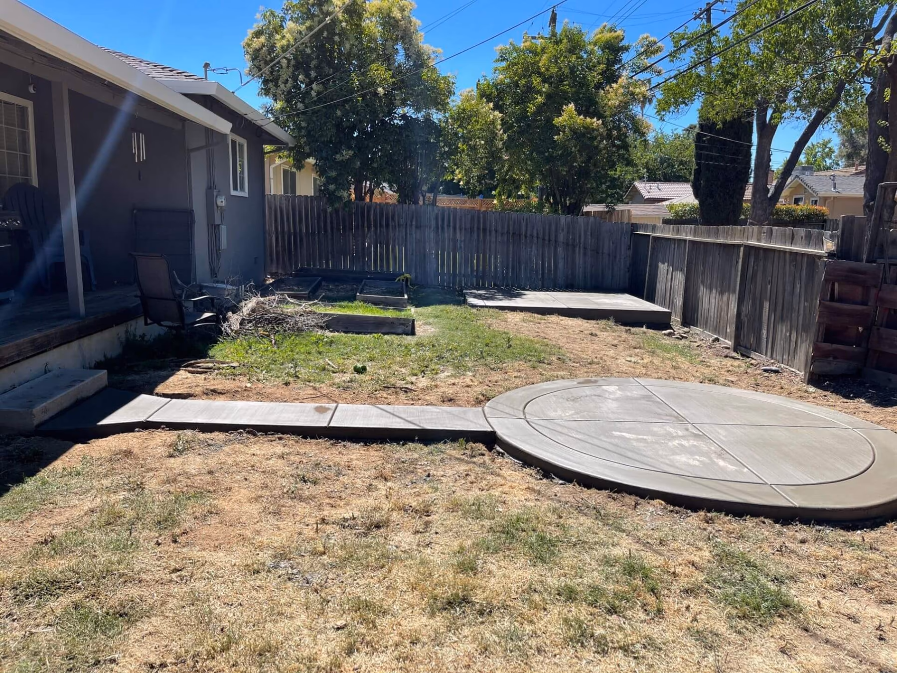 Concrete patio installed by CA Pro Concrete