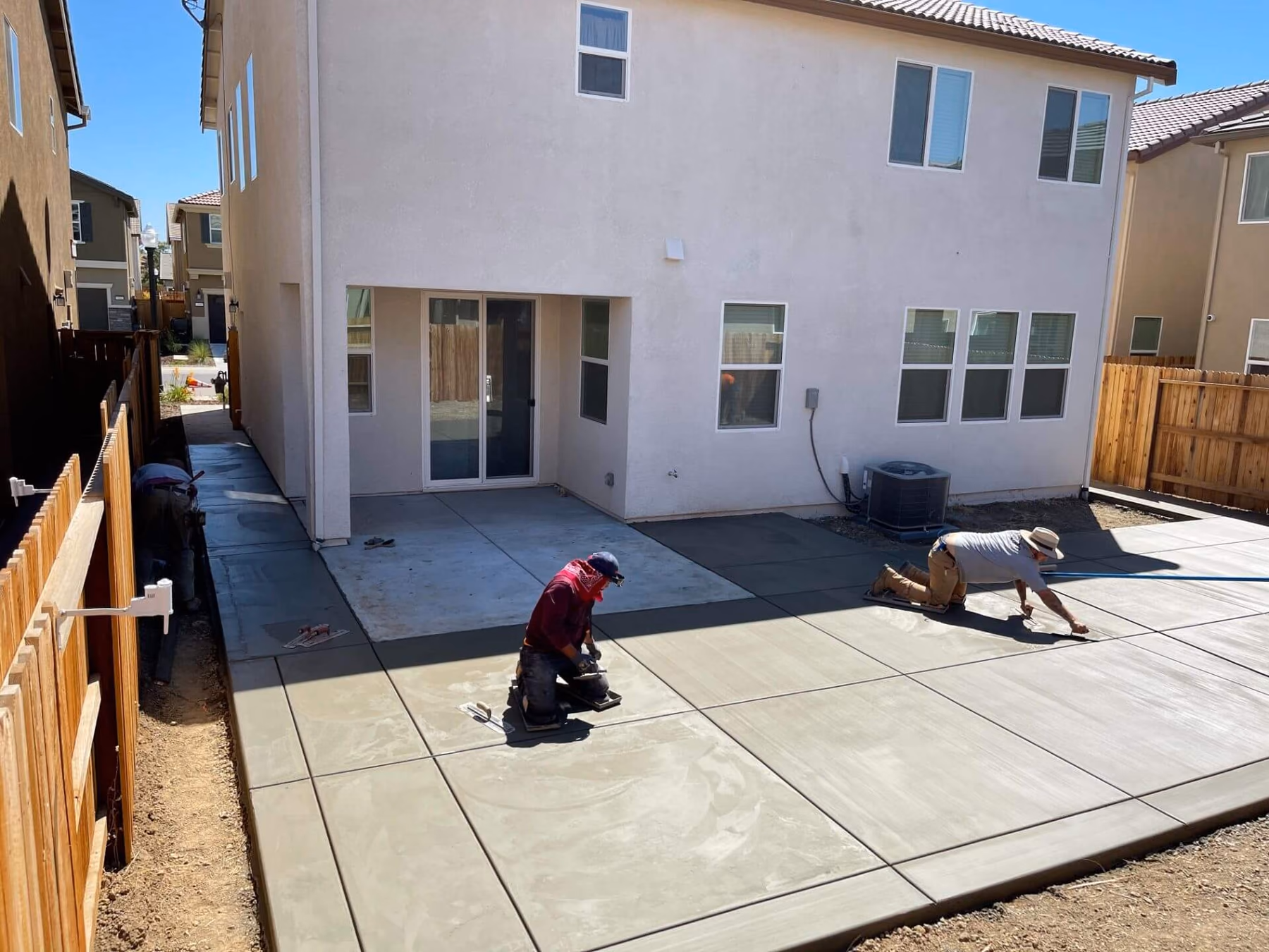 Concrete patio installed by CA Pro Concrete