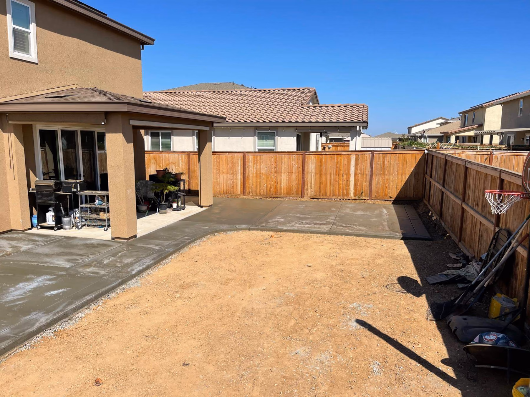 Concrete patio installed by CA Pro Concrete