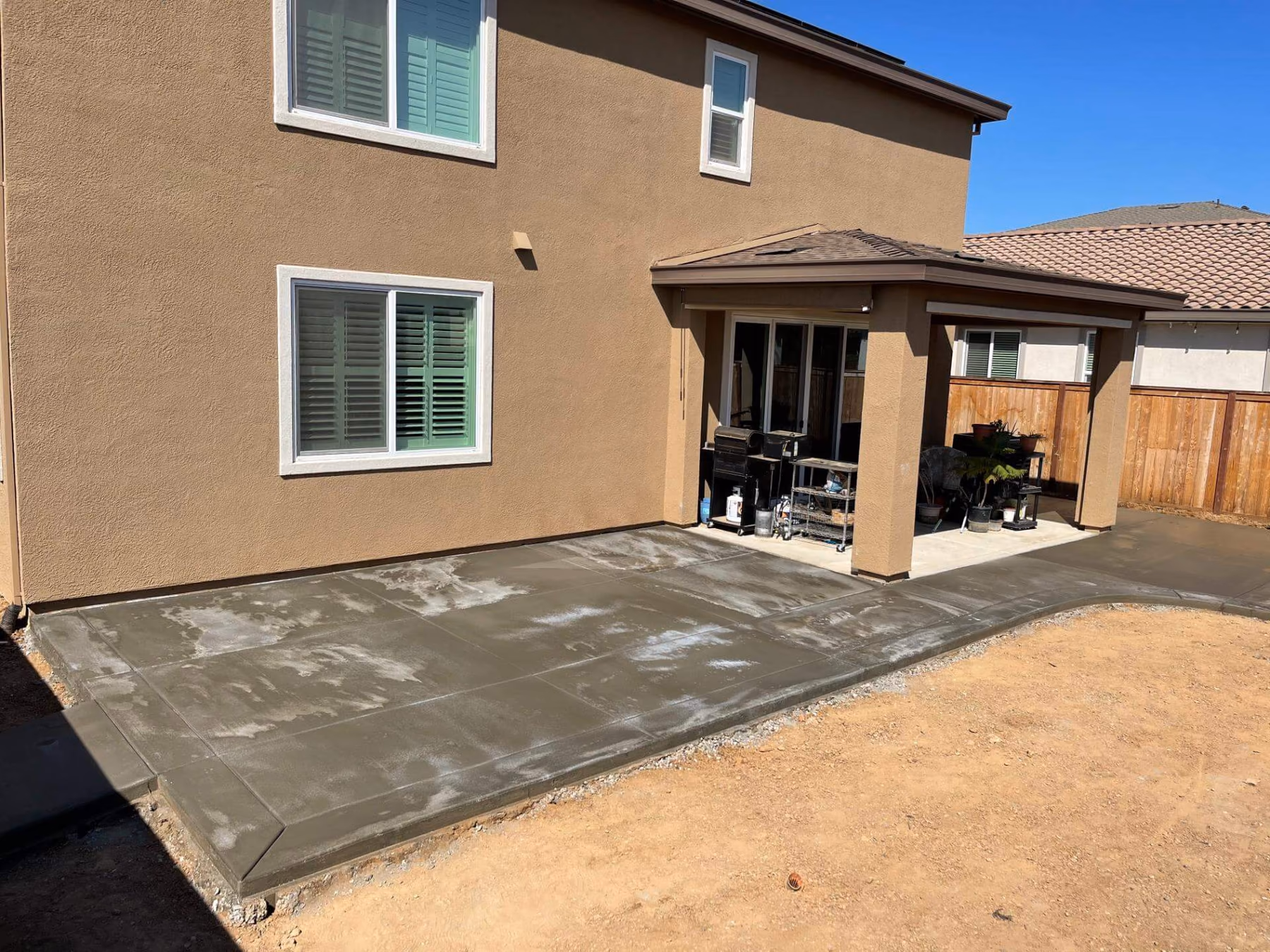 Concrete patio installed by CA Pro Concrete